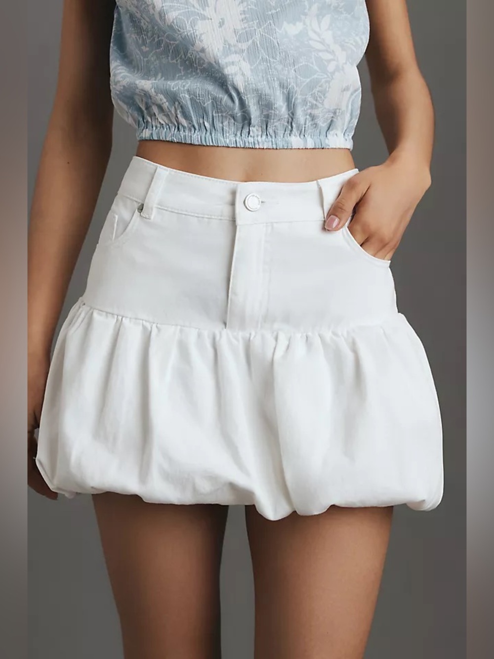 Anthropologie BLANKNYC Soda Pop Bubble Denim Mini Skirt